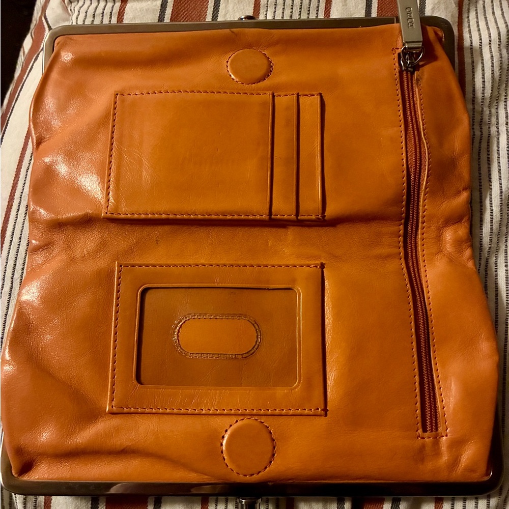HOBO leather Wallet with paisley inside - Picture 2 of 5